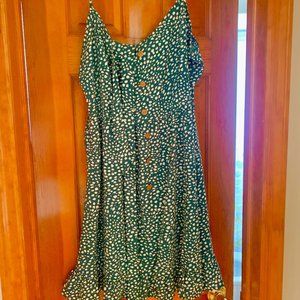 SHEIn Green Polkadot Dress